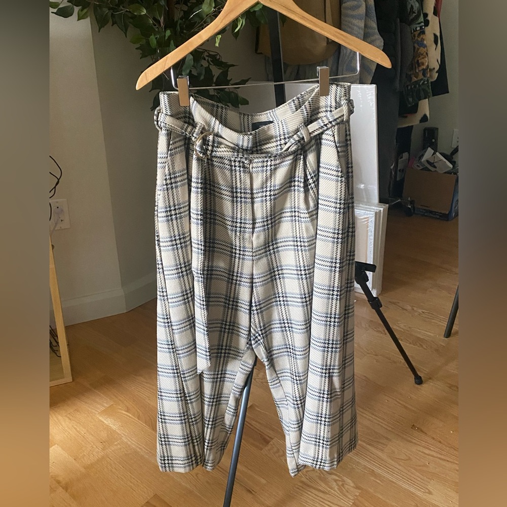 RIVER ISLAND plaid pants size UK 14 US 10 london sourced
